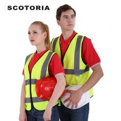 斯卡地尔（SCOTORIA）反光背心警示坎肩 HV1302YG荧光黄XL