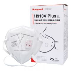 霍尼韦尔（Honeywell） H910V口罩KN95防雾霾pm2.5防尘工业粉尘打磨灰尘口罩带阀舒适透气男女独立装 H9102V带阀头带式（25只装）