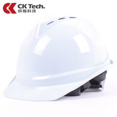 成楷科技（CK-Tech） 工地安全帽 CKT-V1 新国标 ABS防砸抗冲击 透气款 V字型白色 1顶