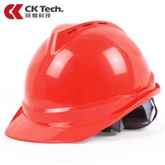 成楷科技（CK-Tech） 工地安全帽 CKT-V1 新国标 ABS防砸抗冲击 透气款 V字型红色 1顶