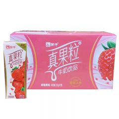 蒙牛 真果粒牛奶饮品草莓果粒250ml*12盒