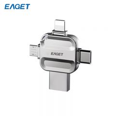 忆捷（EAGET） I71-128G USB3.0 Lightning Type-C MicroUSB口 苹果安卓华为手机电脑通用四接口存储U盘