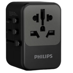 飞利浦（PHILIPS） 出国旅行多国通用PD65W转化插座 2A+2C 1008B