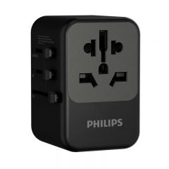 飞利浦（PHILIPS） 英欧美澳标适用国际万能出国旅行转换器PD45W充电 3A2C 1007B