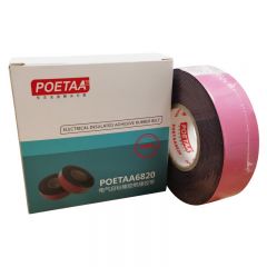 颇尔特（POETAA） 电气自粘橡胶绝缘胶带POETAA6820 黑色 25mm*0.76mm*5m