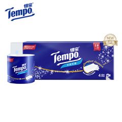 得宝Tempo 有芯卷纸 无香4层160g*10卷/提