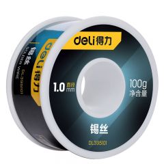 得力（deli） 松香芯免清洗焊锡丝焊丝焊锡电烙铁焊接线径1.0mm100g63%含锡量DL395101