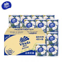 维达（Vinda）蓝色经典有芯卷纸4层140g*24卷 山茶花香