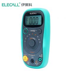 伊莱科（ELECALL) 智能数字万用表 EMAX6 配高档绿黑表笔 内配电池 送保险丝（10A/250V)一个