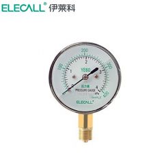 伊莱科（ELECALL) 膜盒压力表 YE-60 0-60KPA