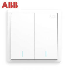 ABB 远致系列 家用86型 白色开关 双开双控（个）