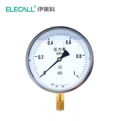 伊莱科（ELECALL） 耐震压力表 YTN-150 0-1.6MPa