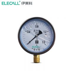 伊莱科（ELECALL) 耐震压力表 YTN-100 0-1.6Mpa