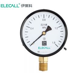 伊莱科（ELECALL） 普通压力表 Y-100 0-1.6MPA