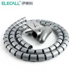 伊莱科（ELECALL） 新型理线管(带夹子) φ22MM 1.5米/条灰色