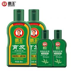 霸王 防脱育发洗发水套装 洗发液380ml*2+80ml*2