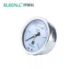 伊莱科（ELECALL) 径向耐震充油压力表 YTN-100 0-1.6Mpa