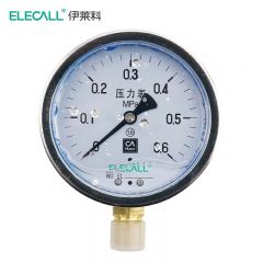 伊莱科（ELECALL) 耐震压力表 YTN-100 0-1.6Mpa