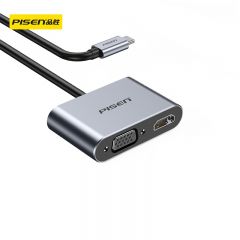 品胜（pisen） 扩展坞 PGM-HB58 Type-C USB-C转HDMI/VGA 灰色 个