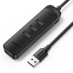 绿联（UGREEN）4口USB 3.0分线器黑色-0.5米