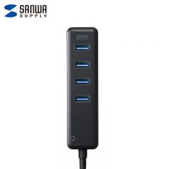 山业（SANWA） USB集线器 USB3.0*4   microUSB*1供电用 USB-3H405BKN