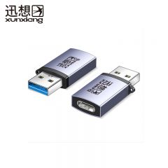 迅想 G140数据线转换器铝合金版USB3.0公转Type-C母转换 适用苹果华为手机平板链接转换头2140