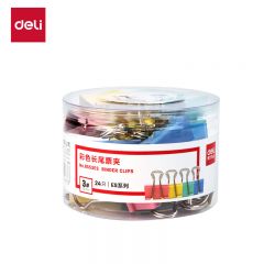 得力(deli) 长尾夹多功能夹子燕尾夹 8553ES混色/24只（32mm）