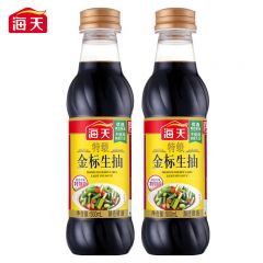 海天 酿造酱油 炒菜凉拌火锅特级调味品 特级金标生抽500ml*2瓶