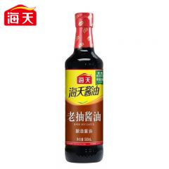 海天 炒菜烹饪炖肉提鲜上色家用酿造酱油 老抽酱油500ml