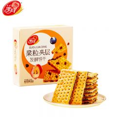 美丹（MEIDAN）  果粒夹层饼干休闲食品网红小零食多口味早餐 120g*5盒