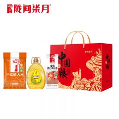 陇间柒月 粮油礼包节日福利伴手礼 (六月富硒大米2.5kg 富硒西红柿挂面560g 玉米胚芽油1L) 中国粮A