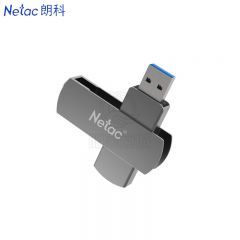 朗科（Netac） U681 高速USB3.0汽车办公车载 带指示灯闪存盘金属旋转优盘 铁灰色 64GB