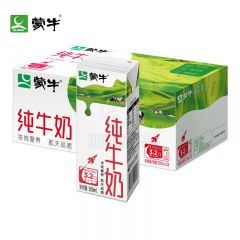 蒙牛 纯牛奶全脂灭菌乳苗条装 早餐牛奶200ml×24包 1箱