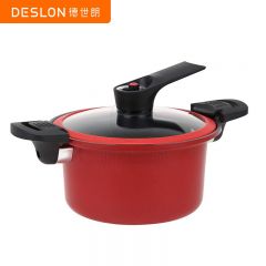 德世朗（DESLON） DFS-T832A麦饭石抗菌不粘微压营养锅高强度钢化玻璃锅盖 持久耐用