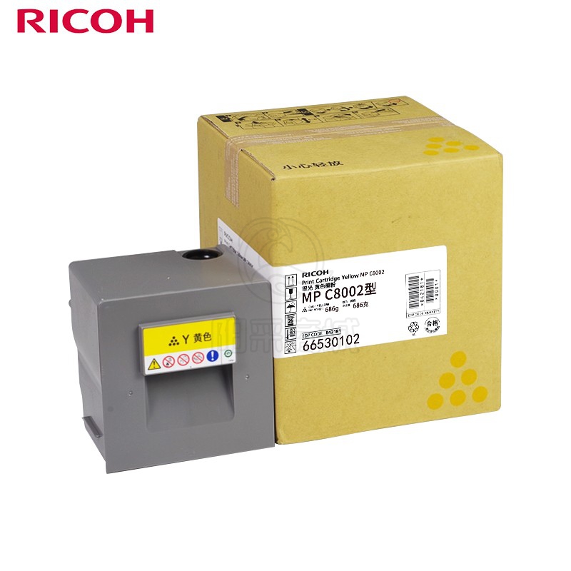 理光（Ricoh）MPC8002C 黄色碳粉盒墨粉 适用MP C6502SP/C8002SP