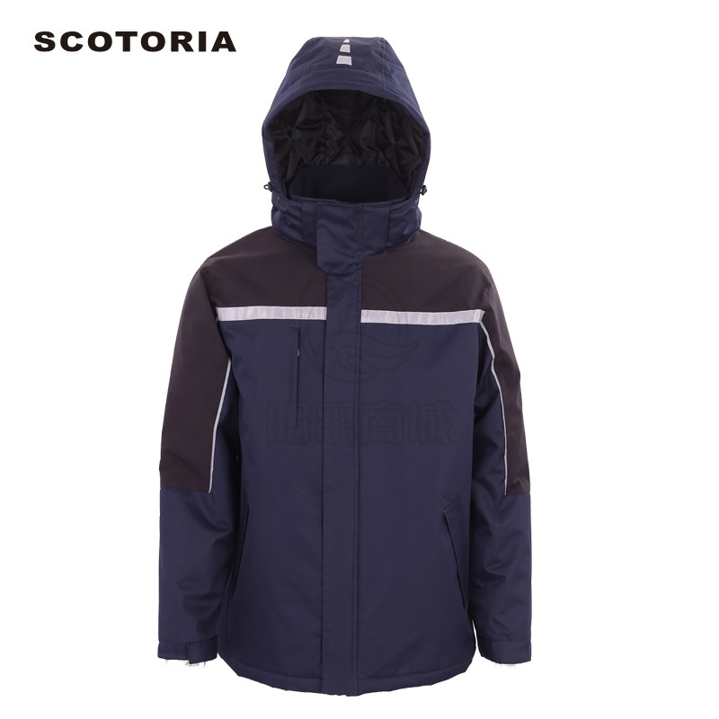 斯卡地尔（SCOTORIA） TM816 斯卡地尔冬季保暖棉服 加厚反光棉衣工作服 蓝色