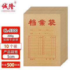 诚隆 CL-9300 A4进口纸5CM档案袋200g（25个/包）