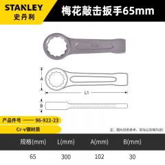 史丹利（STANLEY）梅花敲击扳手65mm96-922-23