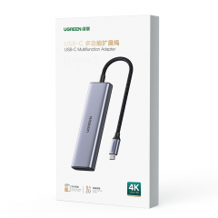 绿联 Type-C转HDMI+3口USB分线器+读卡器 CM511 /个