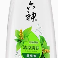 六神沐浴露绿茶甘草劲凉酷爽200ml清凉舒爽男女沐浴液持久留香