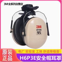 3M 挂安全帽式防噪音耳罩防护耳罩劳保隔音耳罩防噪音耳罩1副